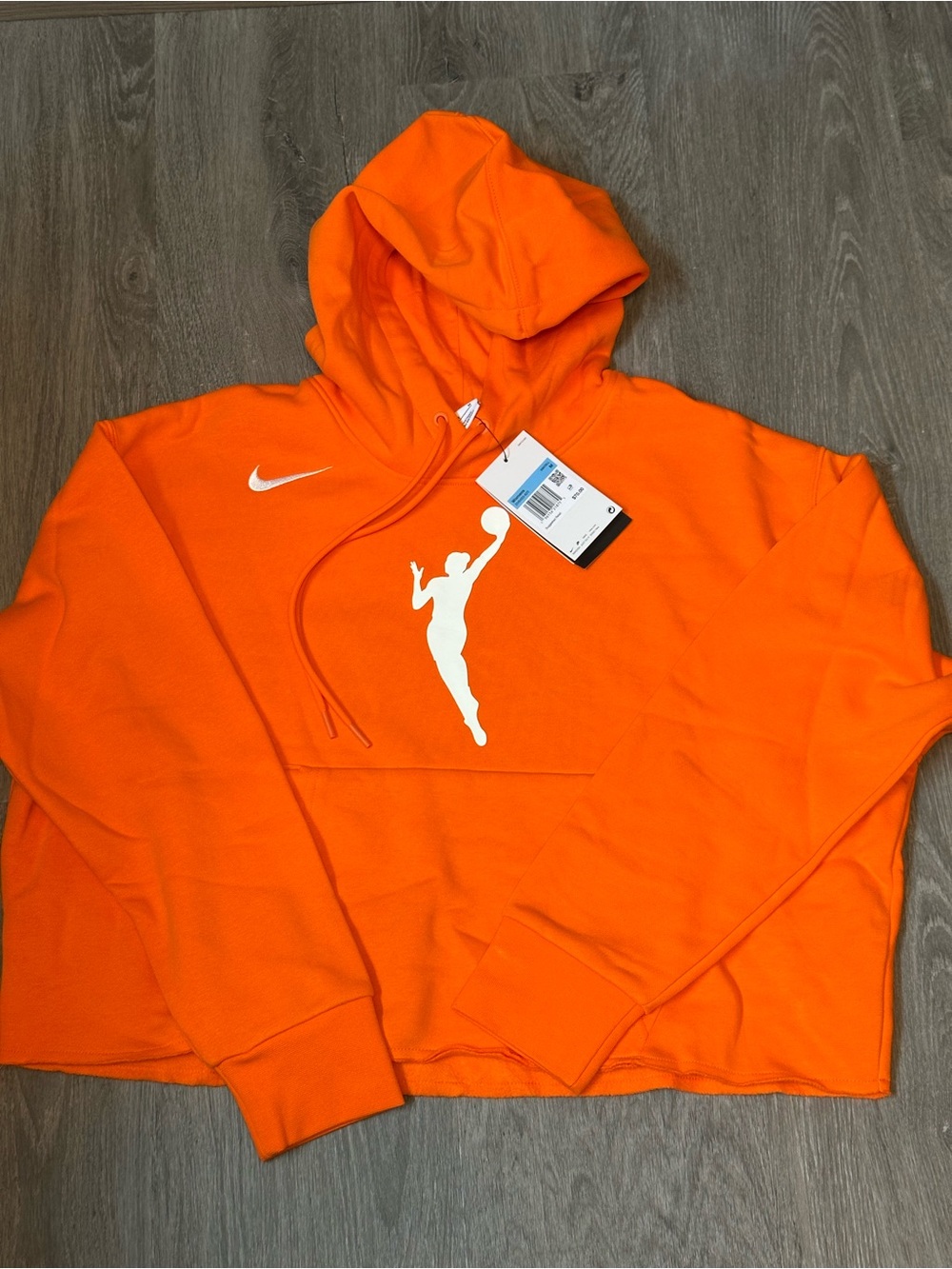 Nike | Women’s Size M | Orange WNBA Logo Cropped Hoodie - NWT! - Picture 2 of 7